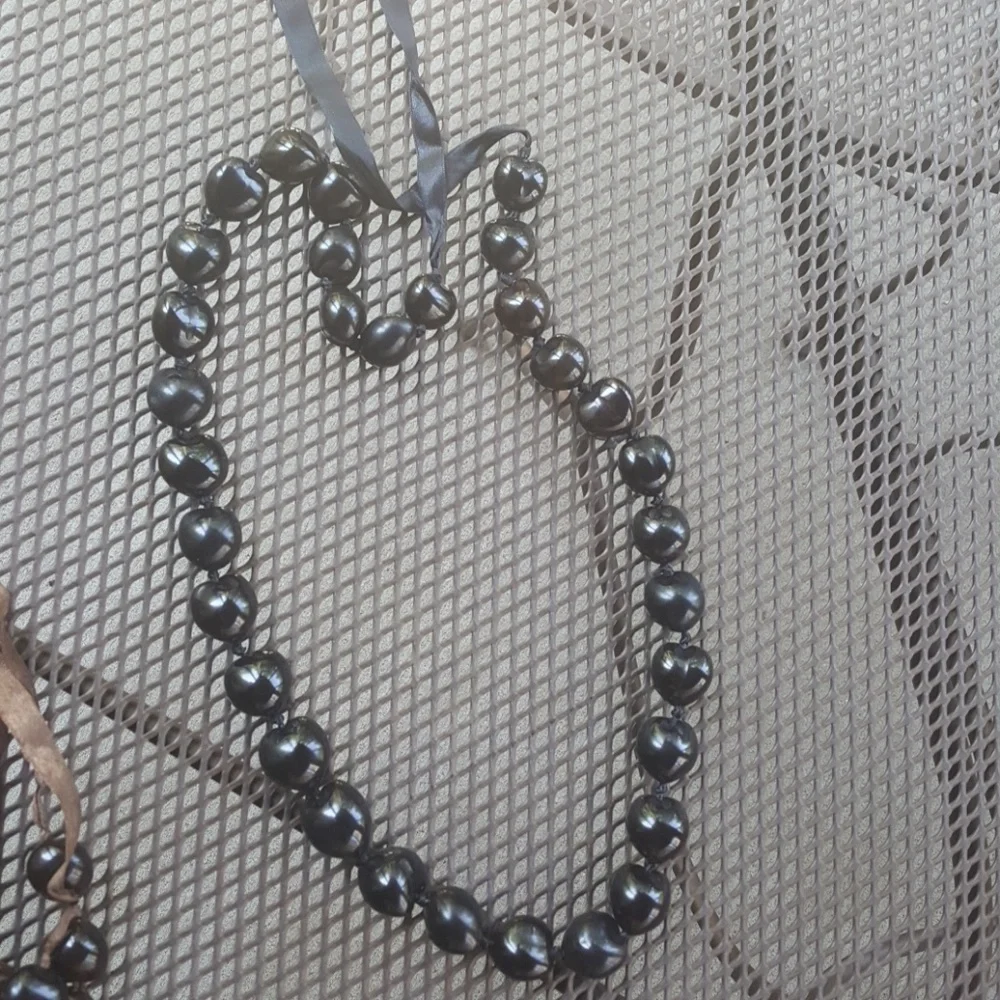 Hawaiian Kukui nut necklace.
